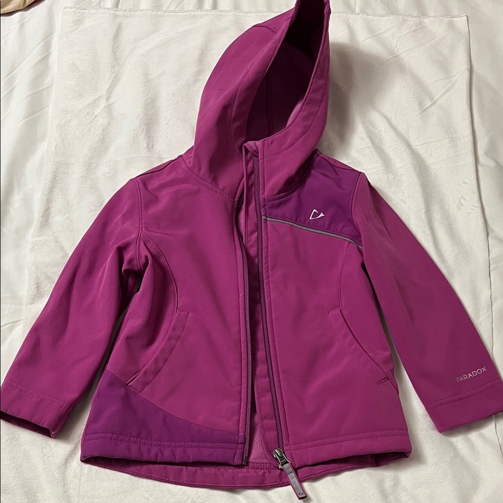 Paradox Kids Magenta Hooded Raincoat | Girls XS 4/5